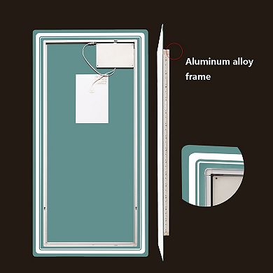 WallBeyond Farmhouse LED Wall Mirror