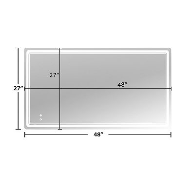 WallBeyond Farmhouse LED Wall Mirror