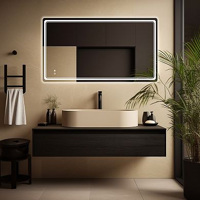 WallBeyond Farmhouse LED Wall Mirror