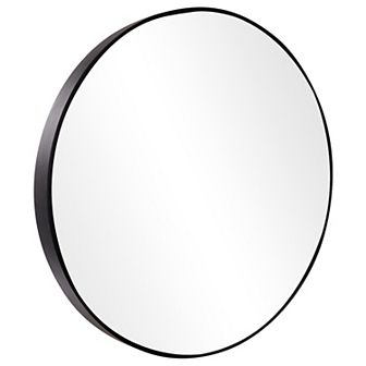 WallBeyond Farmhouse Metal Round Wall Mirror