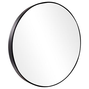 WallBeyond Farmhouse Metal Round Wall Mirror