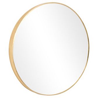WallBeyond Farmhouse Metal Round Wall Mirror