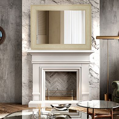 WallBeyond Rattan Grid Weave Hanging Wall Mirror