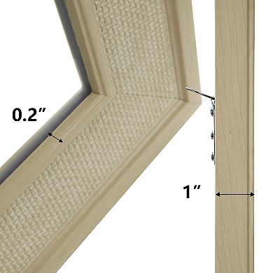 WallBeyond Rattan Grid Weave Hanging Wall Mirror
