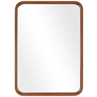 WallBeyond Farmhouse Round Corner MDF Wall Mirror