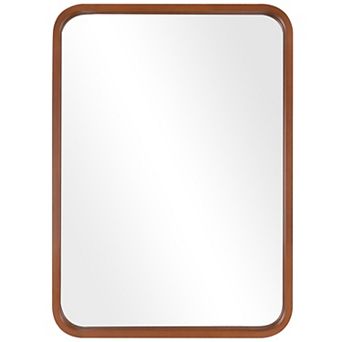 WallBeyond Farmhouse Round Corner MDF Wall Mirror