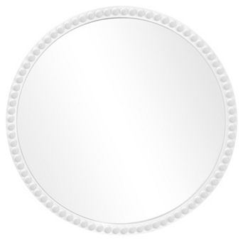 WallBeyond Farmhouse Beaded Round Wall Mirror