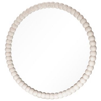WallBeyond Beaded Round Wall Mirror