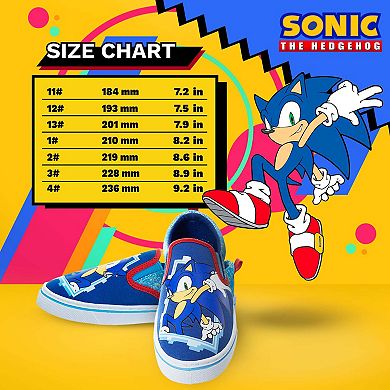 Sonic the Hedgehog Boys Slip-On Canvas Sneakers