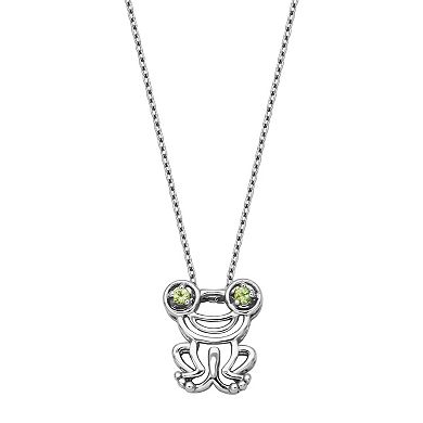 Sterling Silver Peridot Frog 3-Piece Jewelry Set