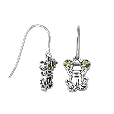 Sterling Silver Peridot Frog 3-Piece Jewelry Set