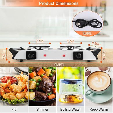 2000w Electric Dual Burner Portable Hot Plate Stove