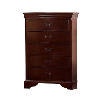 Decorously Functional Pine Wood, Plywood & Birch Veneer Chest, Cherry