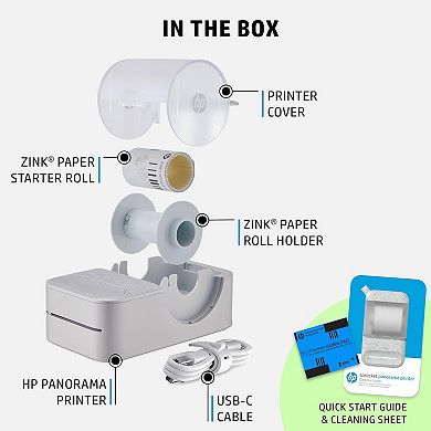 HP Sprocket Panorama Instant Portable Color Label & Photo Printer with Bluetooth