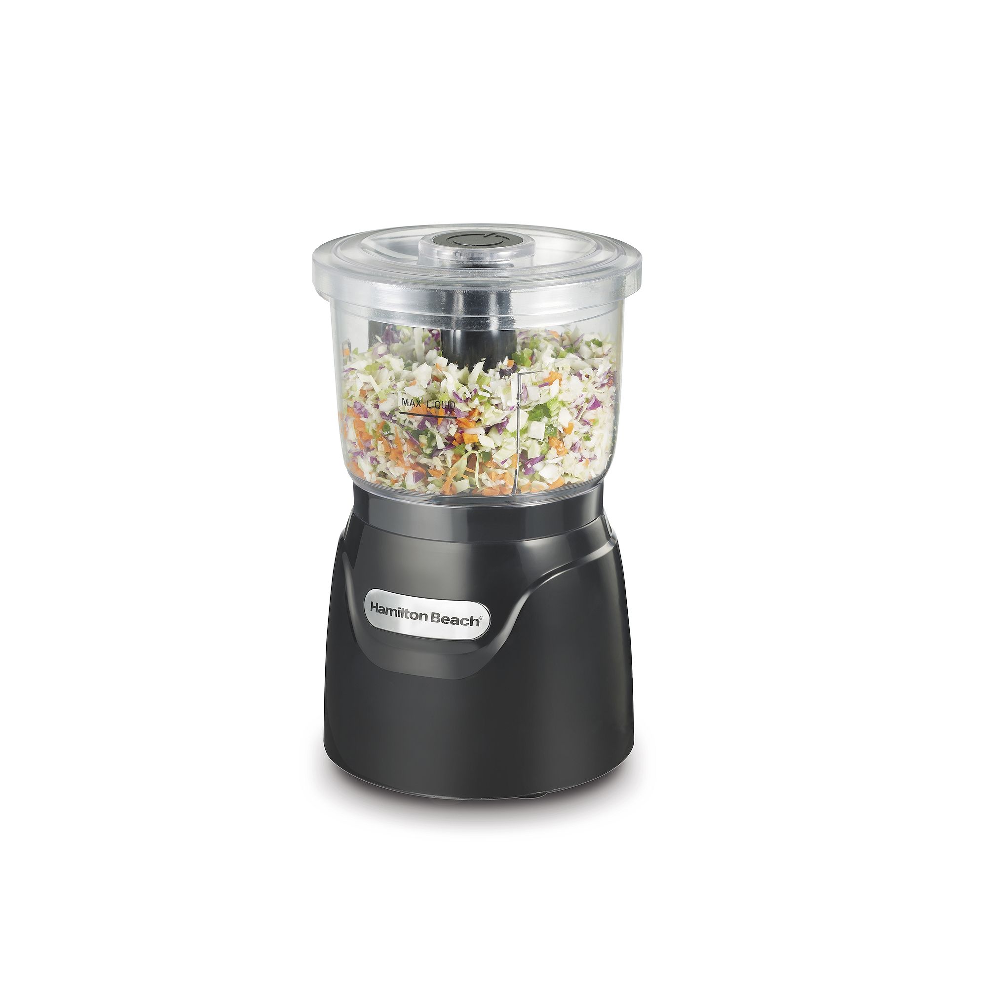 Hamilton Beach Stack & Press 3-Cup Food Chopper, Black