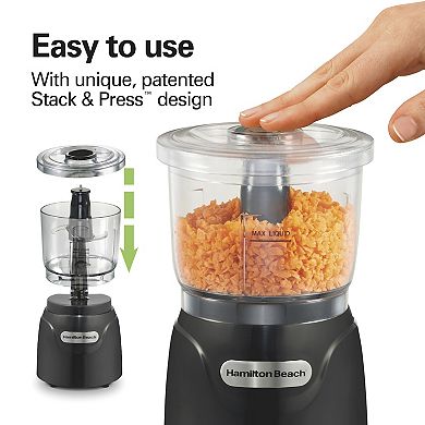 Hamilton Beach Stack & Press 3-Cup Food Chopper