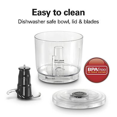 Hamilton Beach Stack & Press 3-Cup Food Chopper
