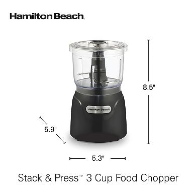 Hamilton Beach Stack & Press 3-Cup Food Chopper