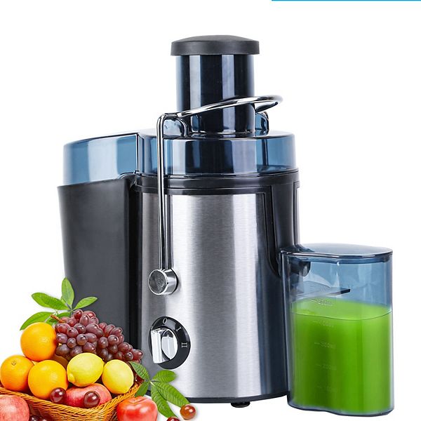 1000w Electric Juicer With 2 Speeds Wide Feed, Chute, Juicer Cup, And