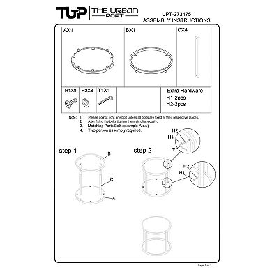 23 Inch Side End Table, Modern Round White Natural Marble Top, Classic Black Iron Frame
