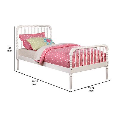 Wooden with Bobbin Style Slatted Headboard and Footboard