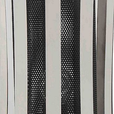 Pin 13 Inch Table Lamp, Accent Cylinder Metal Shade, Round Base, Black