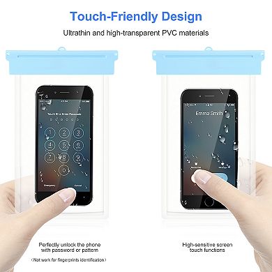 Blue, Universal Ipx8 Waterproof Phone Pouch