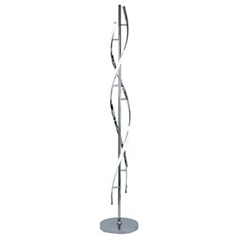 Jam 63 Inch Floor Lamp, Led, Metal Round Base, Accent Silver Metal Base
