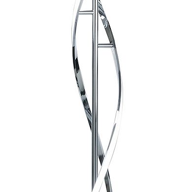 Jam 63 Inch Floor Lamp, Led, Metal Round Base, Accent Silver Metal Base