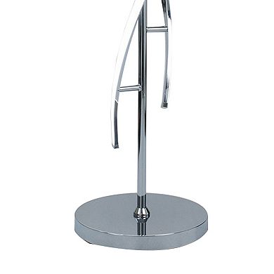 Jam 63 Inch Floor Lamp, Led, Metal Round Base, Accent Silver Metal Base