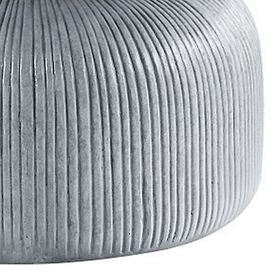 Lylie 30 Inch Coffee Table, Round Naturalistic Design, Gray Durable Cement