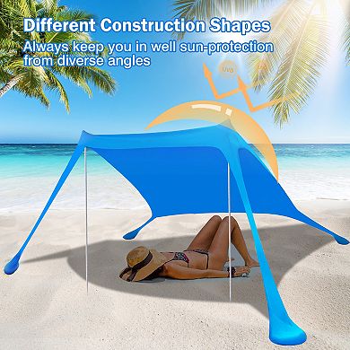 9.8x9.8ft, Foldable Canopy Tent With Sun Protection