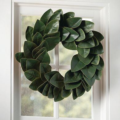 20-in. Artificial Magnolia Leaf Wreath