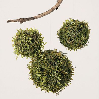 Artificial Mossy Leafy Vine Orb Three-piece Set