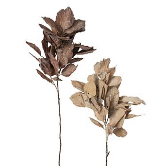 43 in Artificial Dried Hydrangea Leaf Stems 2 pc Set