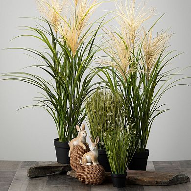42-in. Artificial Potted Agave Reed Floor Decor