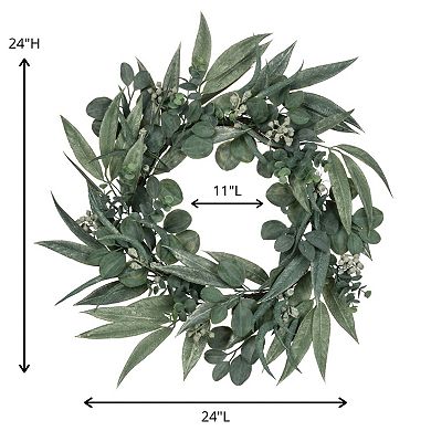 24-in. Artificial California Eucalyptus Wreath