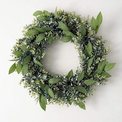 Sullivan's Artificial 22" Eucalyptus & Sage Wreath Wall Decor