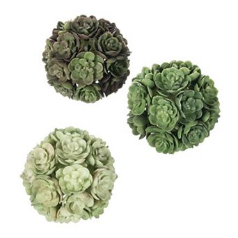 Sullivan's Set of 3 Artificial 2" Echeveria Orb Table Decor