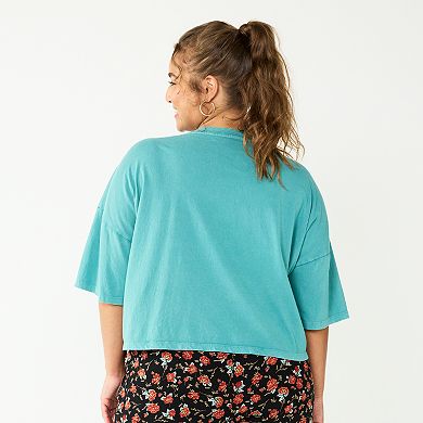 Juniors' Plus Size SO® Solid Boxy Crop Tee