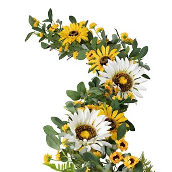 Sullivan's Artificial 62" Sunflower Gingham Garland