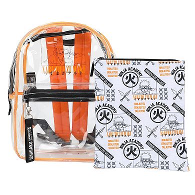 Naruto Shippuden Clear Plastic Backpack with Laptop Sleeve