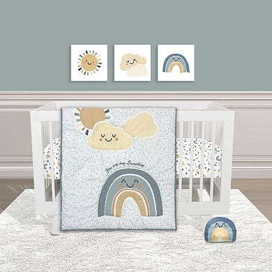 Sammy & Lou Sunshine and Rainbows 4-pc. Crib Bedding Set