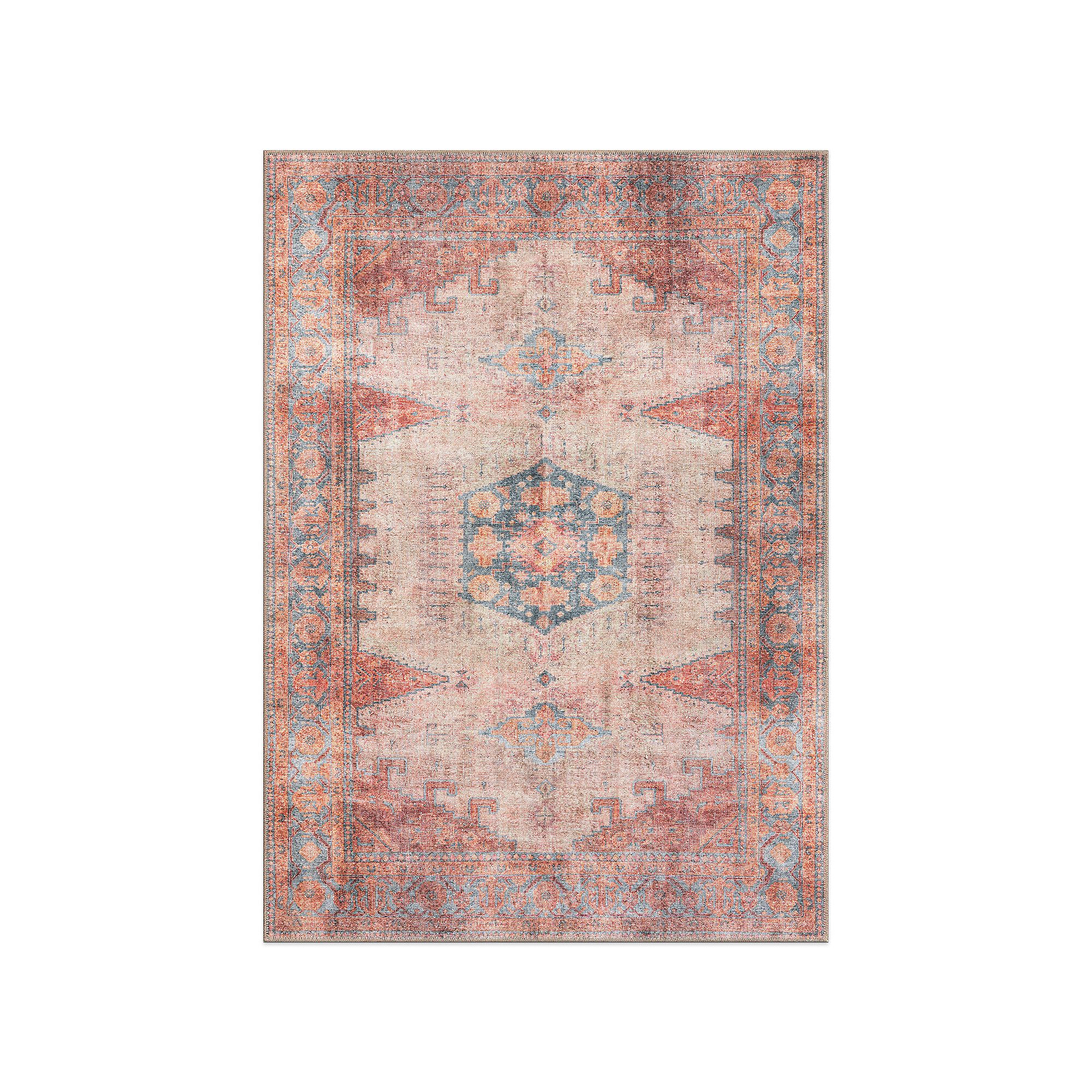 World Rug Gallery Faded Bohemian Machine Washable Rug, Multi