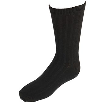 Kids' Cotton Ribbed Uniform Crew Socks