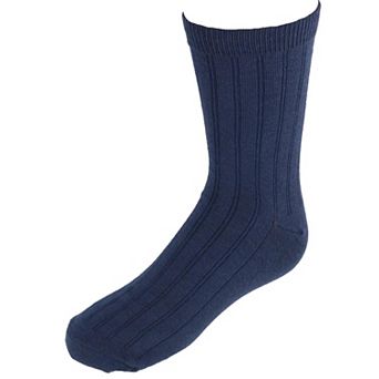 Kids' Cotton Ribbed Uniform Crew Socks