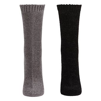Solid Chenille Crew Sock 2 Pair Pack