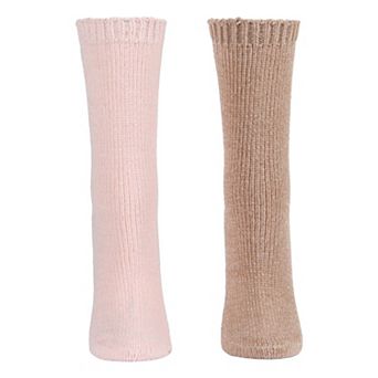 Solid Chenille Crew Sock 2 Pair Pack