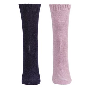 Solid Chenille Crew Sock 2 Pair Pack