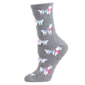 Llama Rama Cozy Non-Skid Crew Socks